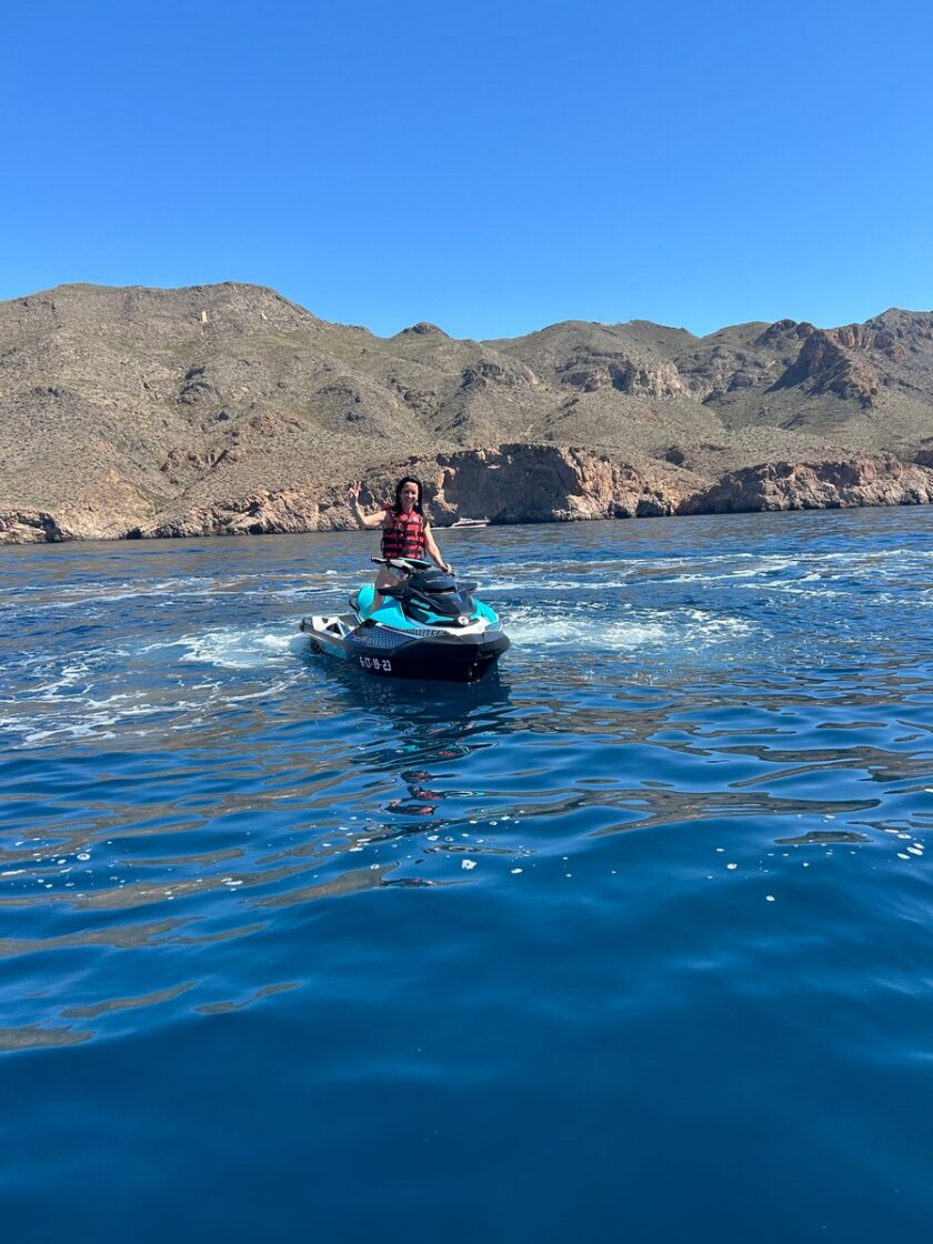 Calas de Mazarrón en moto de agua